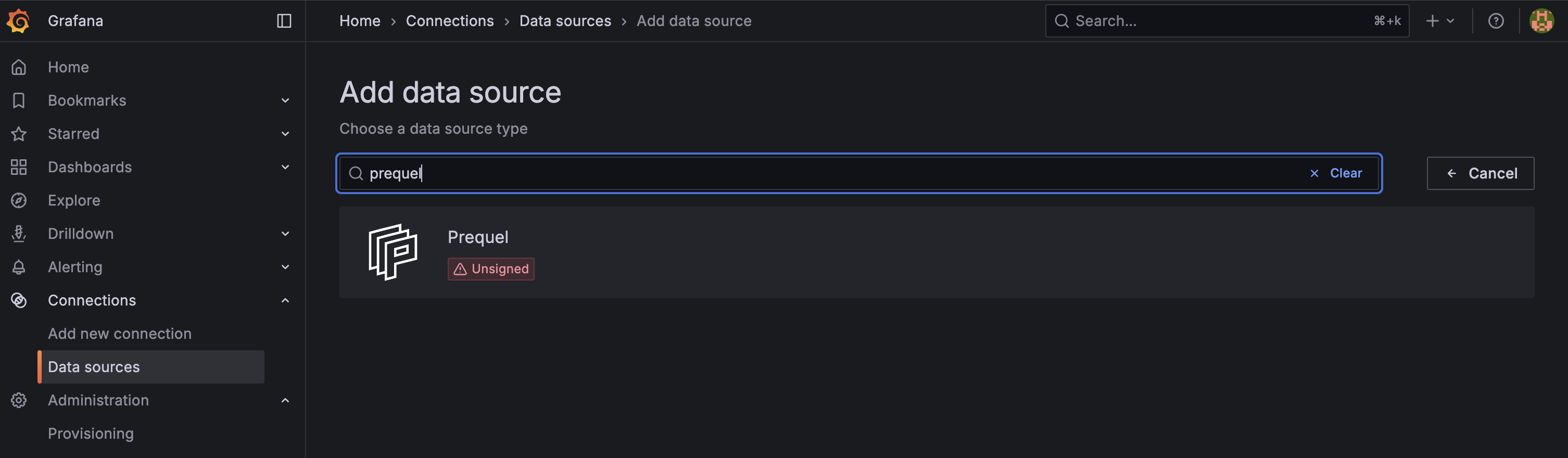 grafana screenshot
